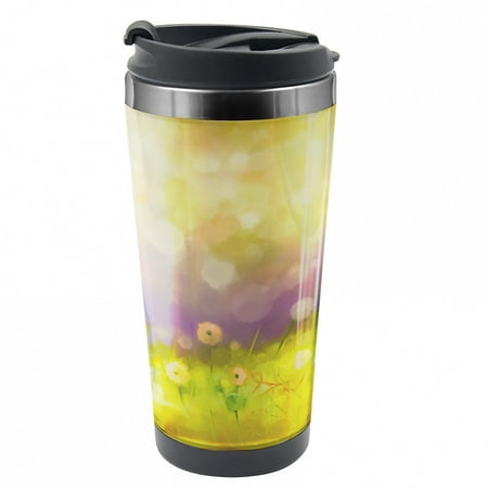Flower Travel Mug Yellow Dandelion Field Steel Thermal Cup 16 oz by Ambesonne
Flower Travel Mug Yellow Dandelion Field Steel Thermal Cup 16 oz by Ambesonne