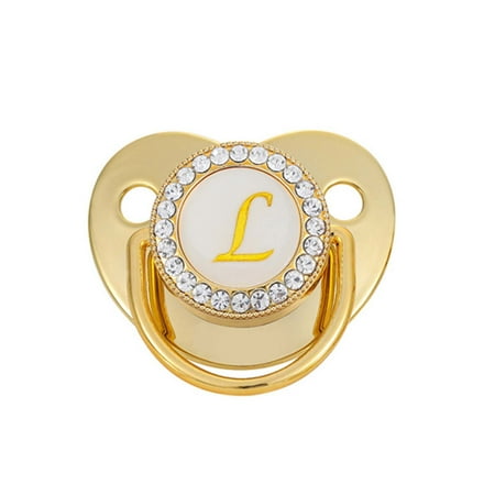 QISIWOLE Baby Pacifier 26 Letter Name Initials Clip Silicone Baby Pacifier Golden Shiny Newborn Pacifier Sales
QISIWOLE Baby Pacifier 26 Letter Name Initials Clip Silicone Baby Pacifier Golden Shiny Newborn Pacifier Sales