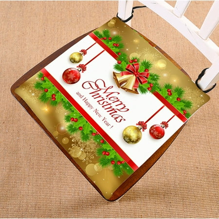 PHFZK Festival Chair Pad Golden Christmas Bells Seat Cushion Chair Cushion Floor Cushion Two Sides Size 20x20 inches
PHFZK Festival Chair Pad Golden Christmas Bells Seat Cushion Chair Cushion Floor Cushion Two Sides Size 20x20 inches