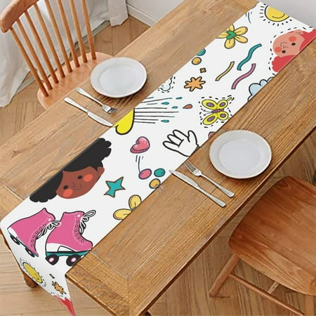 HOTYD Rainbow Fall Table Runner Polyester Water Absorbent Dining Table Living Room Tea Table Party Size 108x12 inches
HOTYD Rainbow Fall Table Runner Polyester Water Absorbent Dining Table Living Room Tea Table Party Size 108x12 inches