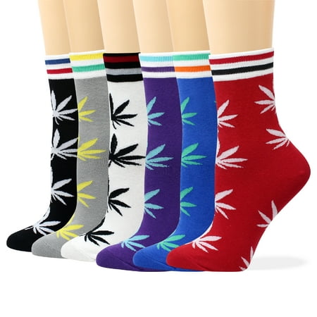 LIVEBEAR Korean Socks - Cannabis Weed Pattern