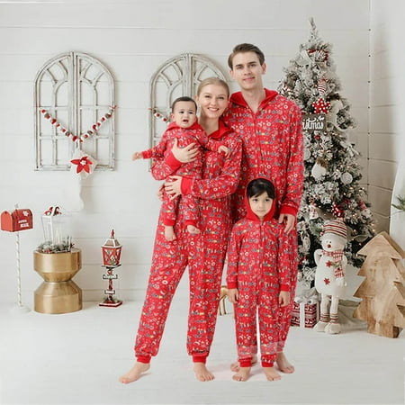 Pajamas for Women KKCXFJX New Cute Fashion Christmas Hooded Print Family European And American Pajamas Parent-child Jumpsuit Dad
Pajamas for Women KKCXFJX New Cute Fashion Christmas Hooded Print Family European And American Pajamas Parent-child Jumpsuit Dad