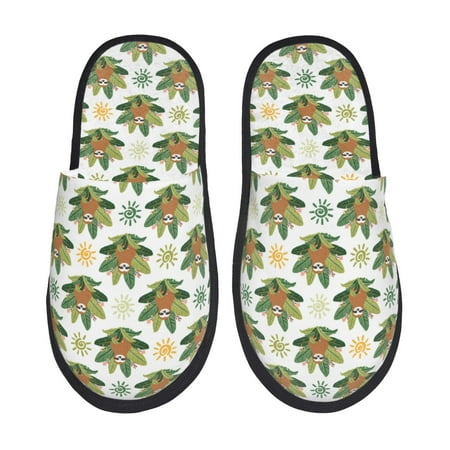 Silkie Sloth Sitting Tropical Leaves Slippers for women and Men House Shoes for Unisex Indoor House Shoes-Medium
Silkie Sloth Sitting Tropical Leaves Slippers for women and Men House Shoes for Unisex Indoor House Shoes-Medium