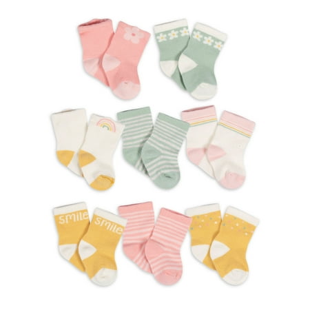 Gerber Baby Girl Jersey Crew Wiggle-Proof Socks 8-Pack (0-3 Months - 6/9 Months)
Gerber Baby Girl Jersey Crew Wiggle-Proof Socks 8-Pack (0-3 Months - 6/9 Months)