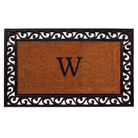 Calloway Mills Rembrandt Monogram Outdoor Doormat 22" x 36" (Letter W)