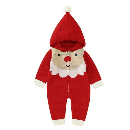 AIMAOMI Boy Girl Christmas Santa Knitted Sweater Baby Hooded Jumpsuit Romper Cotton 1 Piece Outfits Clothes H
AIMAOMI Boy Girl Christmas Santa Knitted Sweater Baby Hooded Jumpsuit Romper Cotton 1 Piece Outfits Clothes H