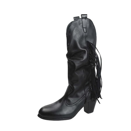 jsaierl Autumn Winter Women Tassel Thick Heel High-heel Overshoes Mid Length Boots
jsaierl Autumn Winter Women Tassel Thick Heel High-heel Overshoes Mid Length Boots