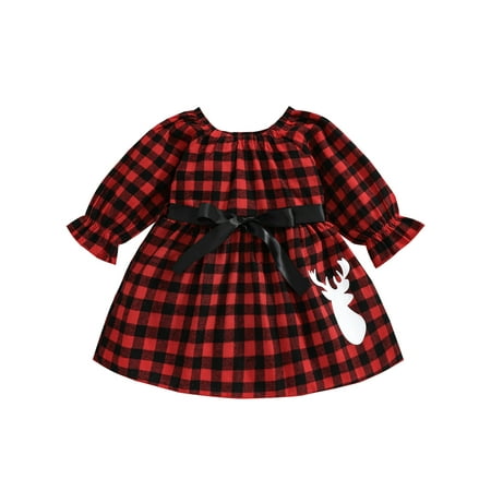 Sunisery Christmas Toddler Infant Baby Girls O-Neck Long Sleeve Plaid Antler Printed Pattern Big Hem Skirt Red 2-3 Years
Sunisery Christmas Toddler Infant Baby Girls O-Neck Long Sleeve Plaid Antler Printed Pattern Big Hem Skirt Red 2-3 Years
