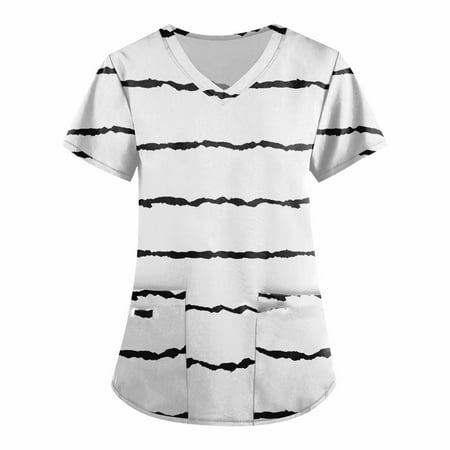 Cakiesky Womens Plus Scrubs Funny V-Neck Short Sleeve St Patricks Day Nurse Scrub Tops with Pocket White XXXXXL
Cakiesky Womens Plus Scrubs Funny V-Neck Short Sleeve St Patricks Day Nurse Scrub Tops with Pocket White XXXXXL
