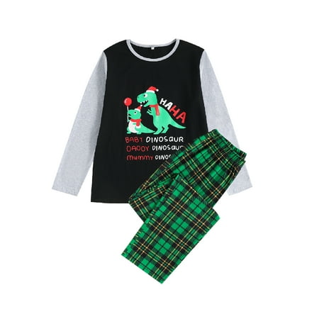 Amuver Christmas Pajamas for Family Long Sleeve Dinosaur Letter Print Tops + Plaid Pants Set
Amuver Christmas Pajamas for Family Long Sleeve Dinosaur Letter Print Tops + Plaid Pants Set