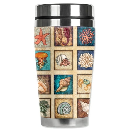 Mugzie brand 16-Ounce Stainless Steel Travel Mug with Insulated Wetsuit Cover - Sea Shore
Mugzie brand 16-Ounce Stainless Steel Travel Mug with Insulated Wetsuit Cover - Sea Shore