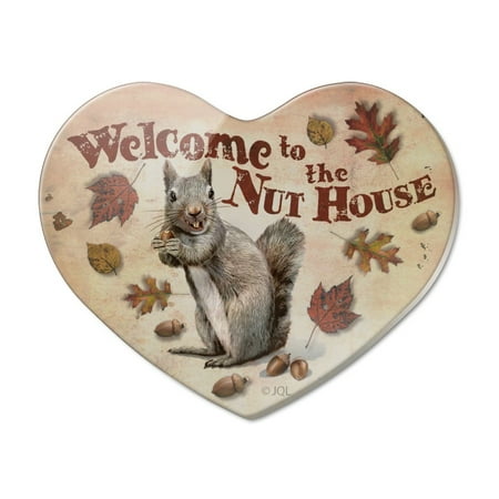 Welcome to Nut House Crazy Heart Acrylic Fridge Refrigerator Magnet