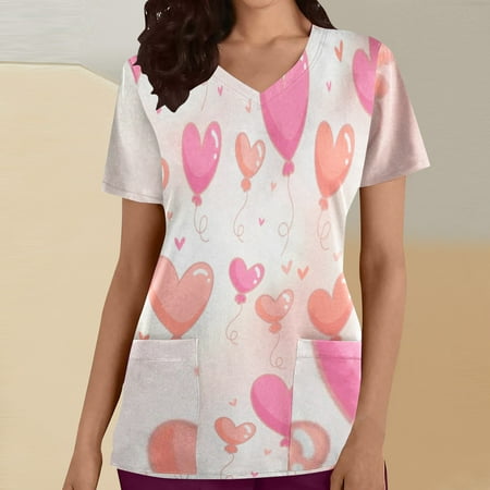 Christmas on Sales Clearance! Qiaocaity Women Scrub Tops Women s Fashion Short Sleeve V-Neck Tops Working Uniform Happy Valentine s Day Printing With Pocket Blouse Tops White XXL
Christmas on Sales Clearance! Qiaocaity Women Scrub Tops Women s Fashion Short Sleeve V-Neck Tops Working Uniform Happy Valentine s Day Printing With Pocket Blouse Tops White XXL