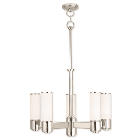 Chandeliers 5 Light With Hand Blown Satin Opal White Glass Polished Nickel size 24 in 300 Watts - World of Crystal
Chandeliers 5 Light With Hand Blown Satin Opal White Glass Polished Nickel size 24 in 300 Watts - World of Crystal
