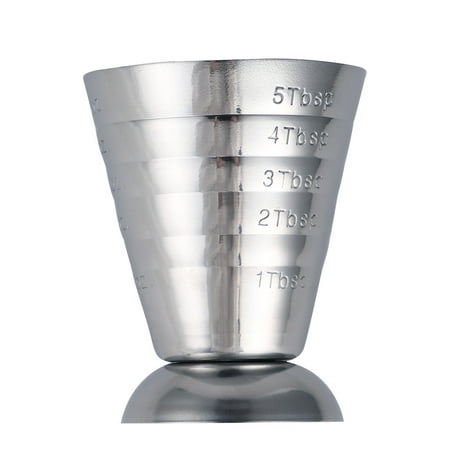 

75ML Stainless Steel Scale Measuring Jigger Cocktail Wine Drink Shaker Pub Bar Cup Tumblerful Stoup