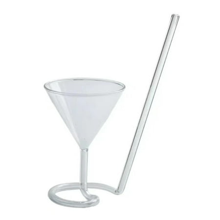 TOYMYTOY Useful Wine Glass Transparent Unique Cup Juice Beverage Glass Cup with Straw
TOYMYTOY Useful Wine Glass Transparent Unique Cup Juice Beverage Glass Cup with Straw