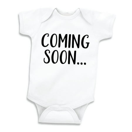 

Bump and Beyond Designs Surprise Pregnancy Announcement Grandparents Coming Soon (0-3 Months White)