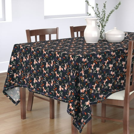 Cotton Sateen Tablecloth 90 Square - Garden Black Floral Flowers Leaf Dark Botanical Bohemian Nursery Summer Print Custom Table Linens by Spoonflower
Cotton Sateen Tablecloth 90 Square - Garden Black Floral Flowers Leaf Dark Botanical Bohemian Nursery Summer Print Custom Table Linens by Spoonflower