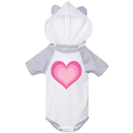 Inktastic Pink Valentine Heart Gift Baby Girl Bodysuit