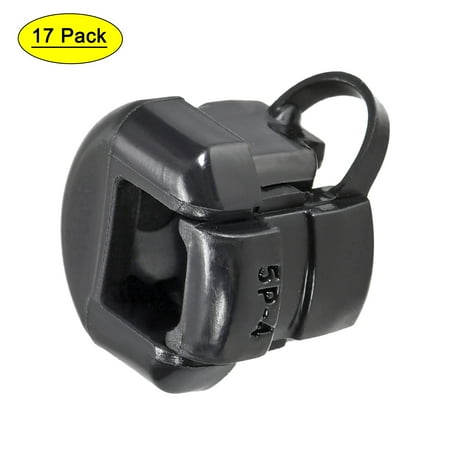Round Cable Wire Strain Relief Bush Grommet Black for 4mm/0.16 Dia Wire 17 pcs