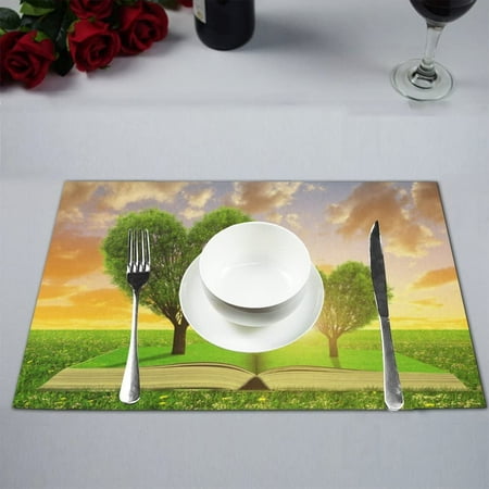 ECZJNT Unique Love Heart Tree Placemat Plate Holder Set of 2 Books Meadow Table Mats Protector 12x18 inch
ECZJNT Unique Love Heart Tree Placemat Plate Holder Set of 2 Books Meadow Table Mats Protector 12x18 inch