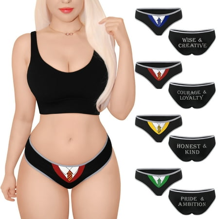 Littleforbig Women s Ladies Soft Cotton Underwear Comfortable Hipster Briefs 4 Pack Panties Set - Wizard School 3XL Black
Littleforbig Women s Ladies Soft Cotton Underwear Comfortable Hipster Briefs 4 Pack Panties Set - Wizard School 3XL Black