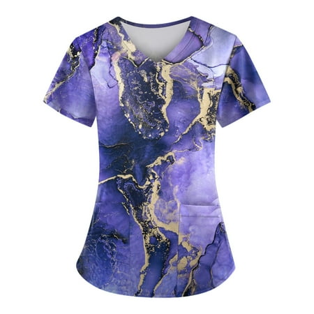 BEBUTTON Womens Scrubs Plus Size V Neck Short Sleeve Tops Loose Printed Working Uniform Blouses with Pocket Yellow S
BEBUTTON Womens Scrubs Plus Size V Neck Short Sleeve Tops Loose Printed Working Uniform Blouses with Pocket Yellow S
