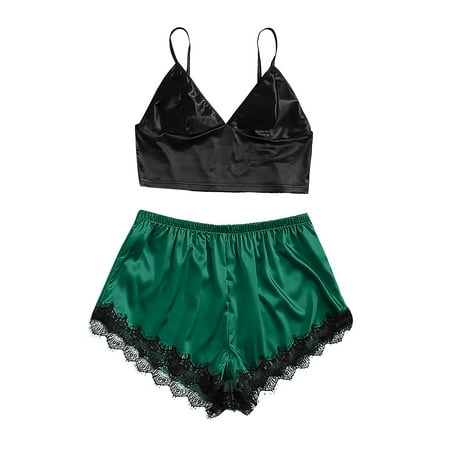 BIZIZA Womens Pajama Set Sleepwear Soft Cami Top and Shorts Lace 2 Piece PJ Sets Loungewear Green XL
BIZIZA Womens Pajama Set Sleepwear Soft Cami Top and Shorts Lace 2 Piece PJ Sets Loungewear Green XL