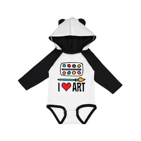 Inktastic Painting I Love Art Gift Baby Boy or Baby Girl Long Sleeve Bodysuit