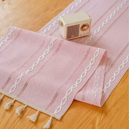 Green Rustic Braided Striped Cotton Linen Table Runners with Tassels - Ideal Farmhouse Dining Party Holiday Wedding Table Decoration
Green Rustic Braided Striped Cotton Linen Table Runners with Tassels - Ideal Farmhouse Dining Party Holiday Wedding Table Decoration