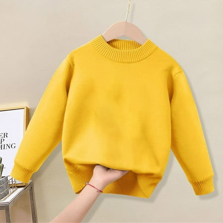 kpoplk Toddler Girl Sweater Baby Boy Solid Knit Sweater Girl Cotton Long Sleeve Pullover Top Cute Sweaters For Girls(Yellow)
kpoplk Toddler Girl Sweater Baby Boy Solid Knit Sweater Girl Cotton Long Sleeve Pullover Top Cute Sweaters For Girls(Yellow)