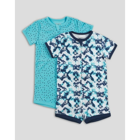 Hanes Zippin Baby Knit Short Sleeve Rompers Zipper & 4-Way Stretch Boys & Girls 2-Pack Bright Blue Print Assorted 12-18M
Hanes Zippin Baby Knit Short Sleeve Rompers Zipper & 4-Way Stretch Boys & Girls 2-Pack Bright Blue Print Assorted 12-18M