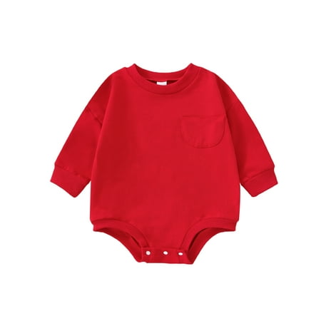 Nokpsedcb Toddler Baby Girls Spring Autumn Romper Long Sleeve Crew Neck Solid Color Short Jumpsuits with Pocket Red 18-24 Months
Nokpsedcb Toddler Baby Girls Spring Autumn Romper Long Sleeve Crew Neck Solid Color Short Jumpsuits with Pocket Red 18-24 Months