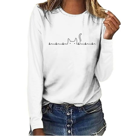 Aueoeo Womens Blouses And Tops Dressy Women s Long Sleeve T-Shirts Fashion Woman Crew Neck Long Sleeve T-Shirt Autumn Print Loose Blouse Tops
Aueoeo Womens Blouses And Tops Dressy Women s Long Sleeve T-Shirts Fashion Woman Crew Neck Long Sleeve T-Shirt Autumn Print Loose Blouse Tops