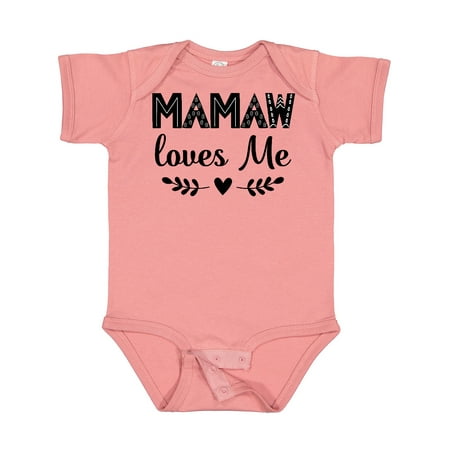 Inktastic Mamaw Loves Me Grandchild Outfit Gift Baby Girl Bodysuit