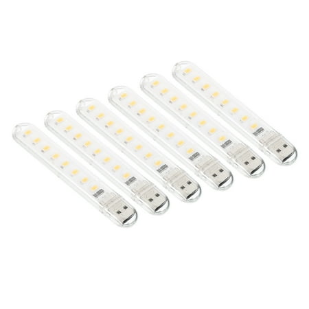 Uxcell Portable USB Plugin 8 Beads LED Night Light Lamp Stick Warm White 5 Pack
Uxcell Portable USB Plugin 8 Beads LED Night Light Lamp Stick Warm White 5 Pack