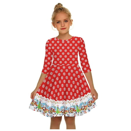 Little Girls Dresses Toddler Baby Kids Christmas Print Party Dress Princess Dresses Clothes
Little Girls Dresses Toddler Baby Kids Christmas Print Party Dress Princess Dresses Clothes