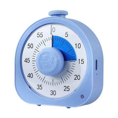 Visual Timer Mechanical Kitchen Timer 60-Minutes Alarm Cooking Timer Blue