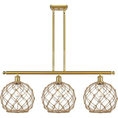 Satin Gold Tone Island Lighting 36 Wide Steel/Cast Brass/Glass Medium Base 3 Light Fixture
Satin Gold Tone Island Lighting 36 Wide Steel/Cast Brass/Glass Medium Base 3 Light Fixture