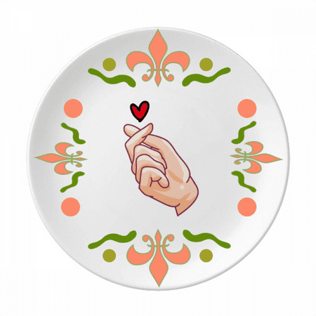 Finger Peach Heart Gesture Hand Sign Flower Ceramics Plate Tableware Dinner Dish
Finger Peach Heart Gesture Hand Sign Flower Ceramics Plate Tableware Dinner Dish