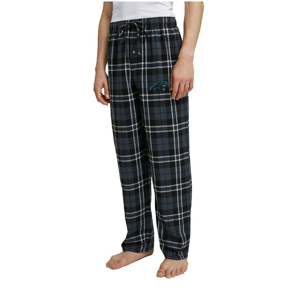 Men's Black/Charcoal Carolina Panthers Ballot Flannel Lounge Pants