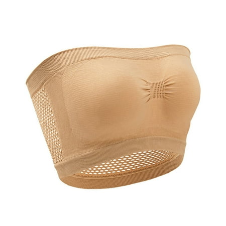 fanshao Women Strapless Bra Seamless Solid Color Hollow Out Holes Tube Top No Trace Crop Top Ladies Bustier Underwear for Home
fanshao Women Strapless Bra Seamless Solid Color Hollow Out Holes Tube Top No Trace Crop Top Ladies Bustier Underwear for Home