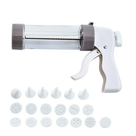 Cookie Press Gun Stainless Steel Spritz Cookie Maker Machine for DIY Baking with 13 Discs and 6 Icing Decorating Nozzles
Cookie Press Gun Stainless Steel Spritz Cookie Maker Machine for DIY Baking with 13 Discs and 6 Icing Decorating Nozzles