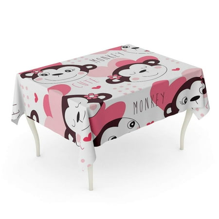 KDAGR Colorful Adorable Cute Monkey Pattern Ape Beautiful Beauty Tablecloth Table Desk Cover Home Party Decor 52x70 inch
KDAGR Colorful Adorable Cute Monkey Pattern Ape Beautiful Beauty Tablecloth Table Desk Cover Home Party Decor 52x70 inch