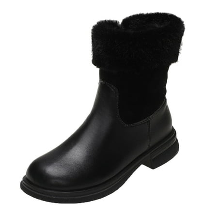 GNEIKDEING Ladies Suede Splicing Plush Short Boots Plush Side Zipper Snow Boots Gift on Clearance
GNEIKDEING Ladies Suede Splicing Plush Short Boots Plush Side Zipper Snow Boots Gift on Clearance