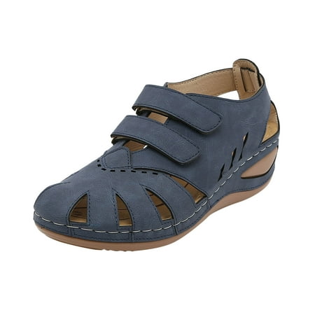 Cathalem Women Summer Solid Hollow Hook Loop Casual Round Toe Wedges Comfortable Beach Shoes Sandals Blue 41
Cathalem Women Summer Solid Hollow Hook Loop Casual Round Toe Wedges Comfortable Beach Shoes Sandals Blue 41