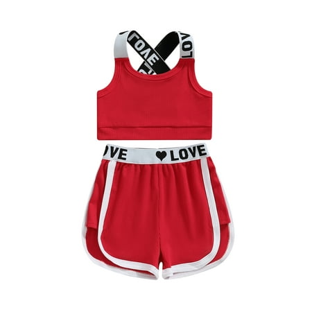 CenturyX Newborn Baby Kids Girls Shorts Set Letters Print Back Cross Vest Shorts Summer Outfits Red 5-6 Years
CenturyX Newborn Baby Kids Girls Shorts Set Letters Print Back Cross Vest Shorts Summer Outfits Red 5-6 Years