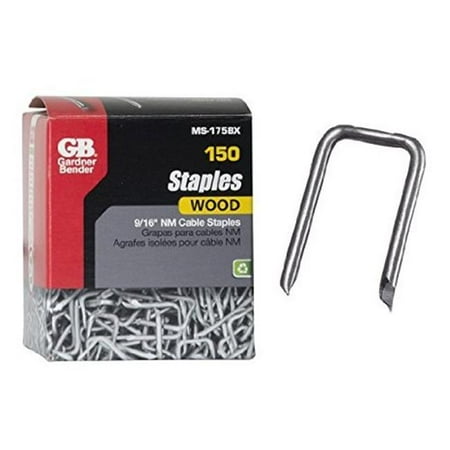 GB Gardner Bender MS-175BX 150 Count Plastic Insluted Cable Staples- 0.56 in.