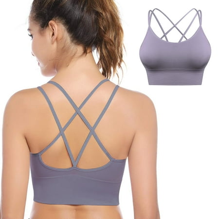 Cross Back Sport Bra with Pad Women s Sexy Strappy Crisscross Bras with Low Impact for Indoor Outdoor Running Fitness Workout Support Yoga Bra - Small Size Purple
Cross Back Sport Bra with Pad Women s Sexy Strappy Crisscross Bras with Low Impact for Indoor Outdoor Running Fitness Workout Support Yoga Bra - Small Size Purple