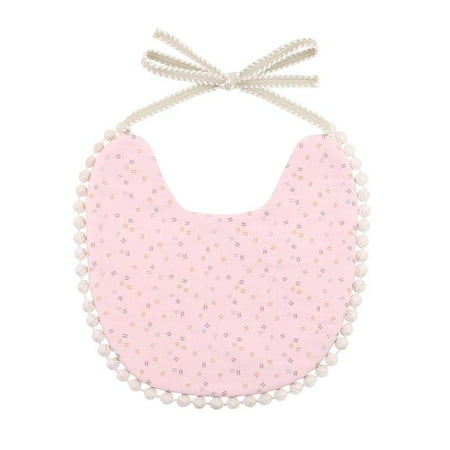 Breathable Baby Bibs Drooling Spit Apron Fabric Protection Washable - F Pink